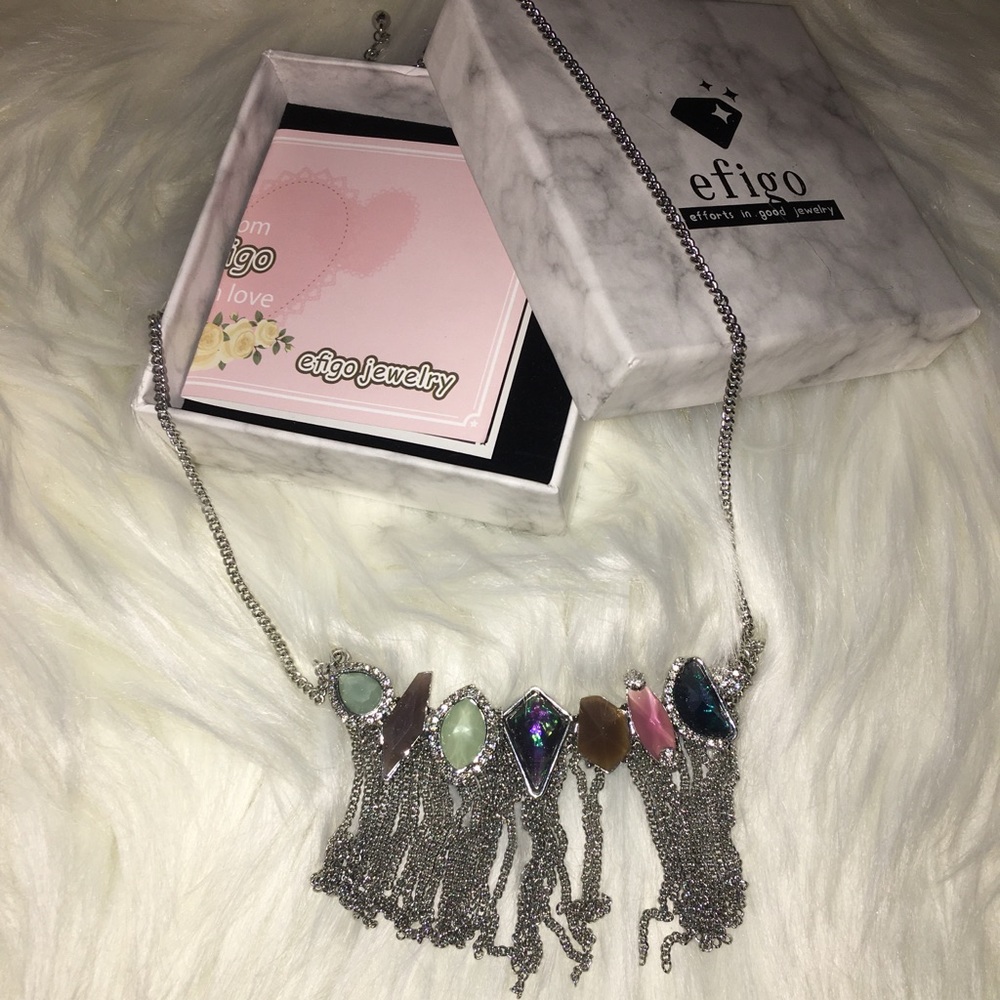 NWT!!! Efigo Colorful Statement Necklace